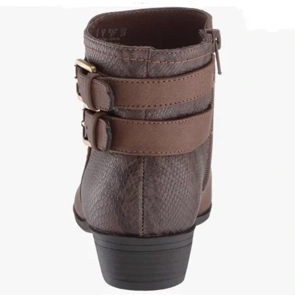 SOUL Naturalizer Heather Faux Lather Ankle Boots Brown Women's Size 7 Booties - Picture 14 of 14